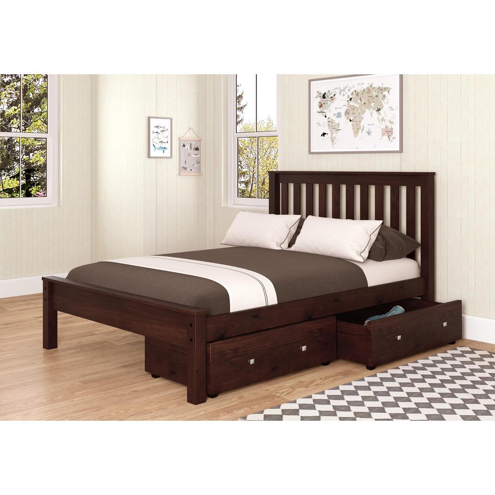 Full Contempo Bed W/Dual Under Bed Drawers. Picture 2