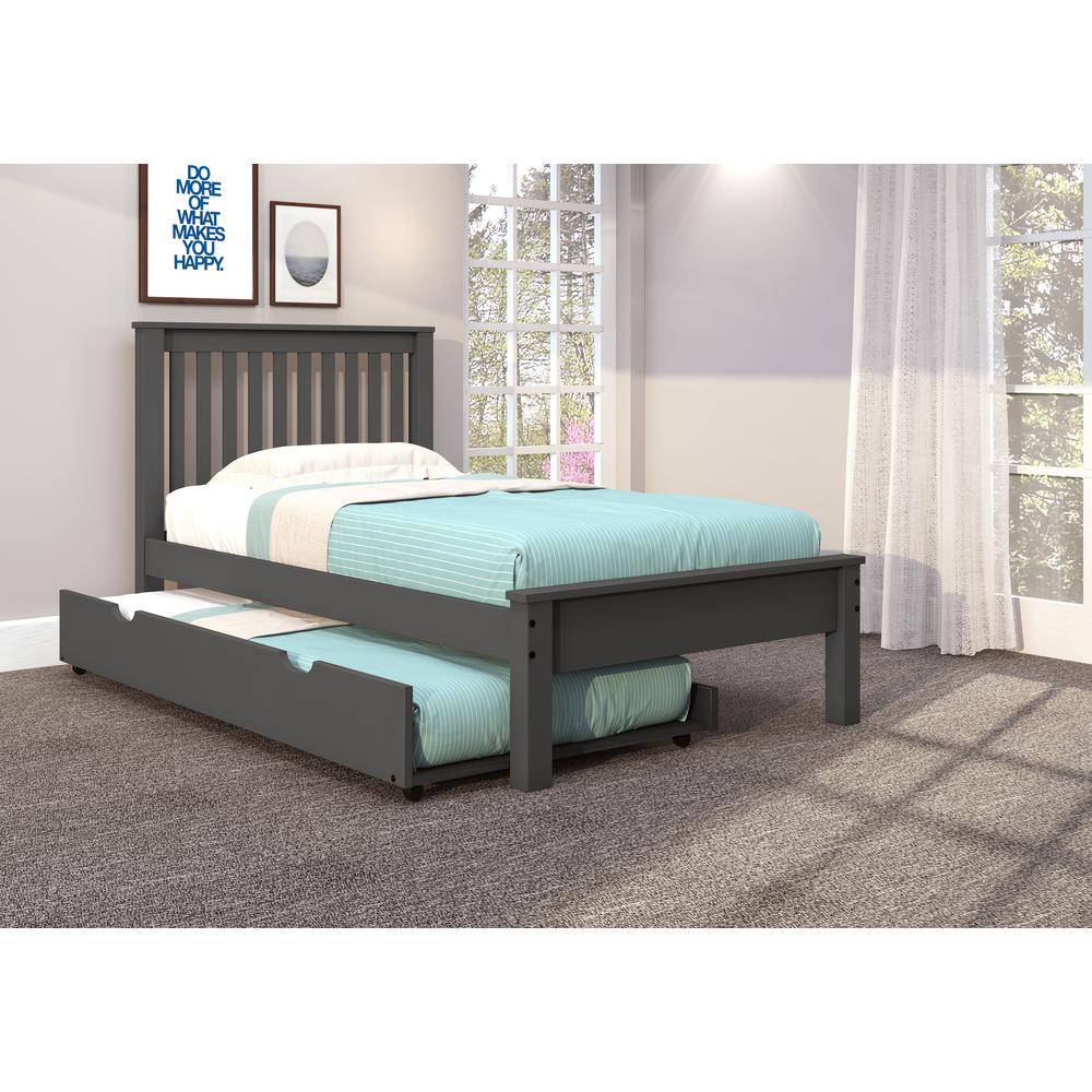 Twin Contempo Bed W/Twin Trundle Bed. Picture 1