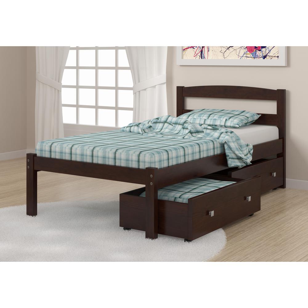 Twin Econo Bed W/Dual Under Bed Drawers. Picture 2