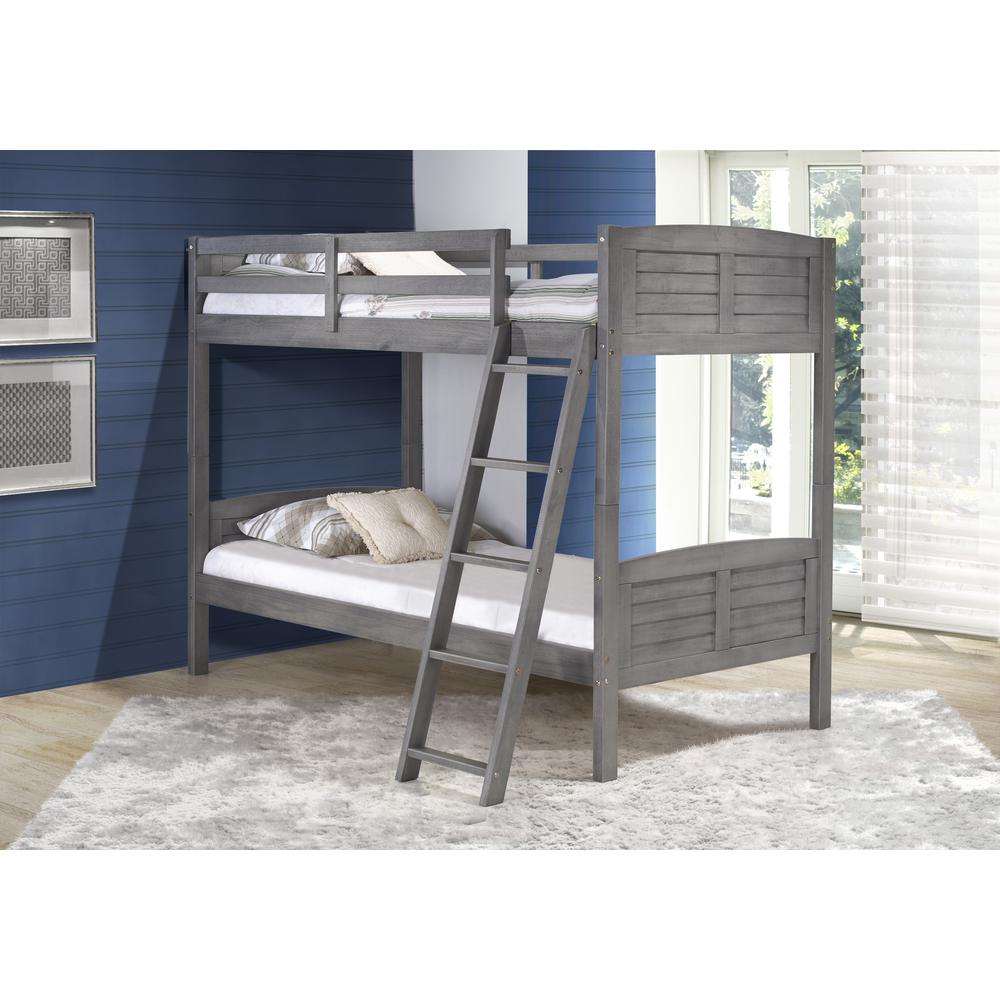 Twin/Twin Louver Bunk Bed, Drawers Or Trundle Not Included. Picture 3