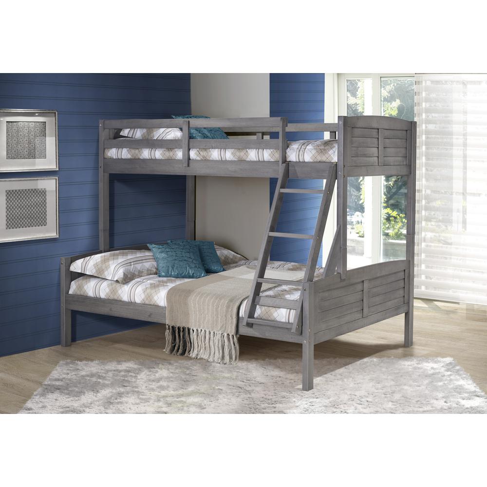 Twin/Full Louver Bunk Bed, Drawers Or Trundle Not Included. Picture 3