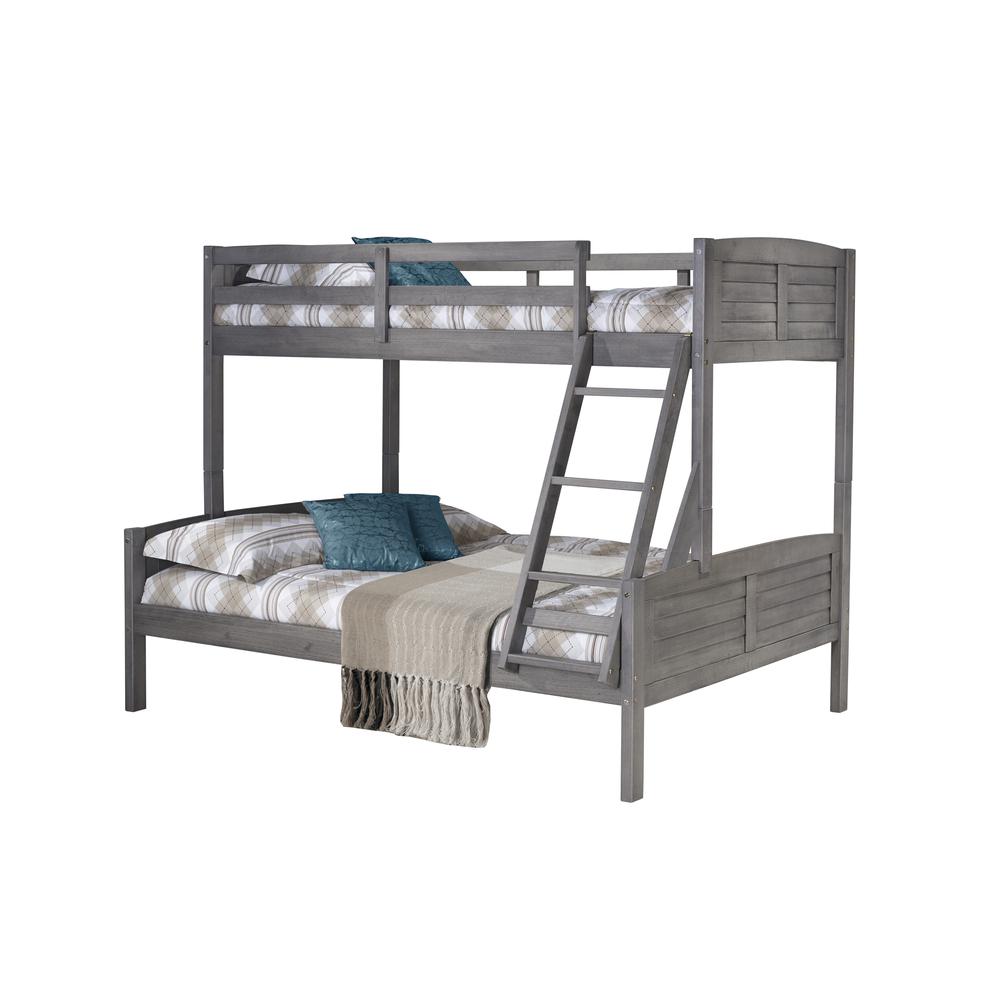 Twin/Full Louver Bunk Bed, Drawers Or Trundle Not Included. Picture 1