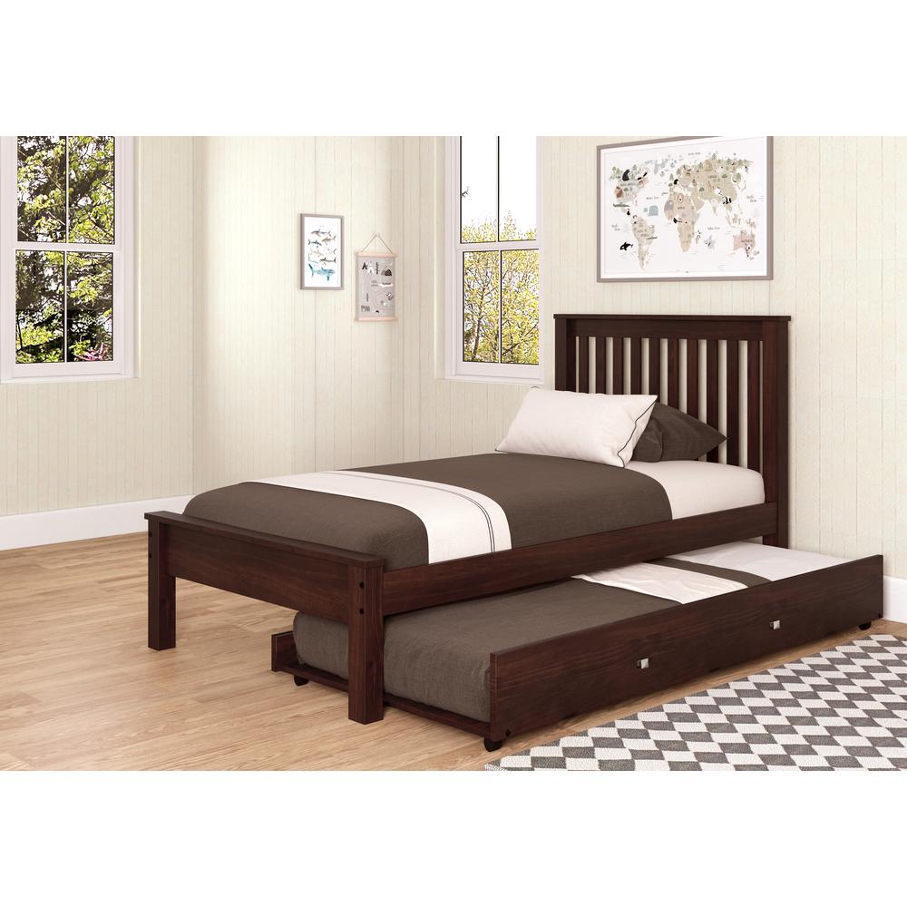 Twin Contempo Bed W/Twin Trundle Bed. Picture 1