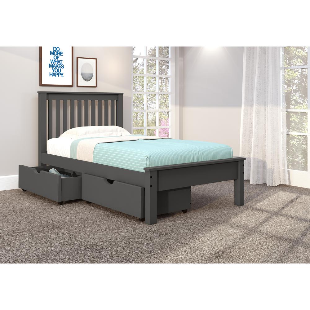 Twin Contempo Bed W/Dual Under Bed Drawers. Picture 1