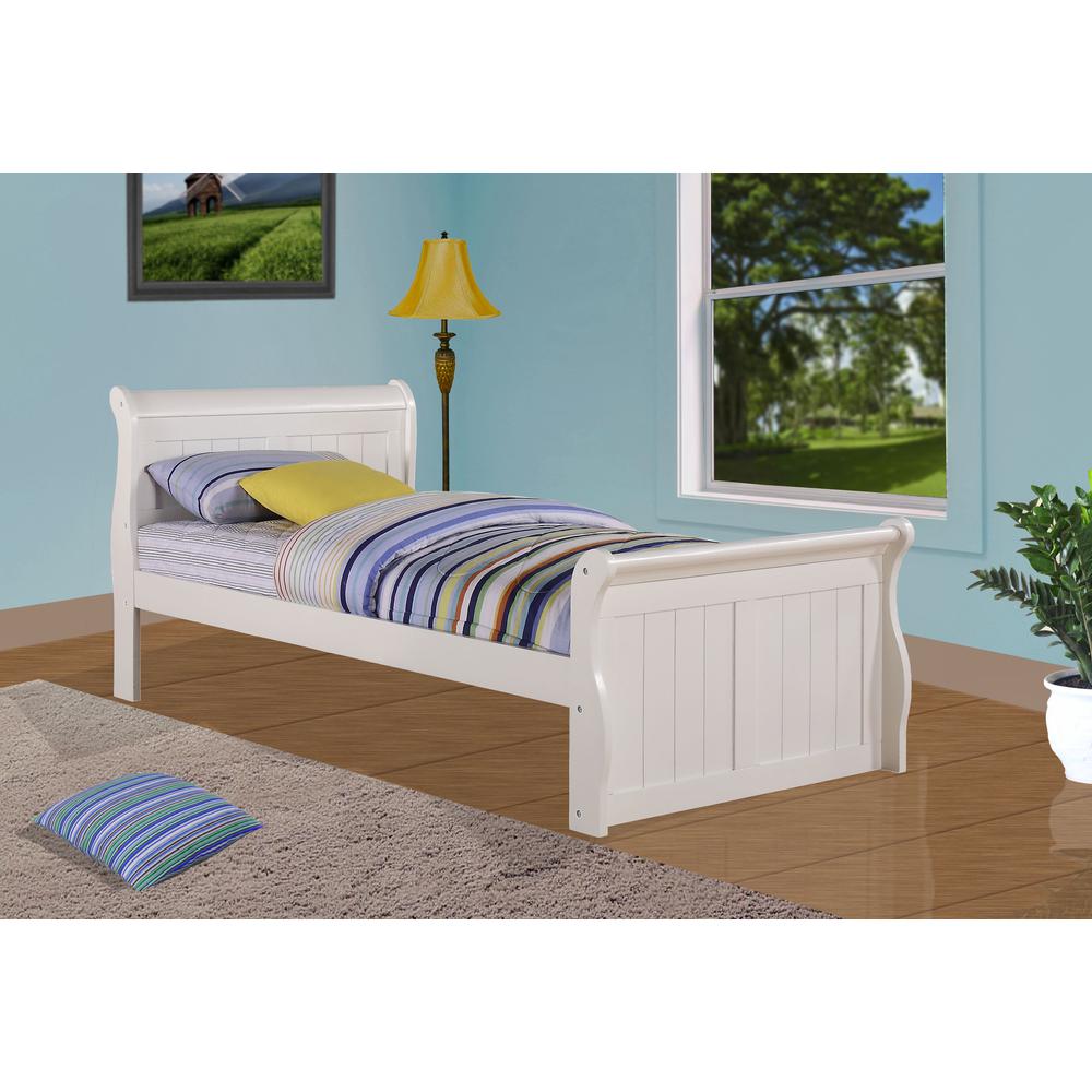 Twin Sleigh Bed, Drawers Or Trundle Not Included. Picture 1