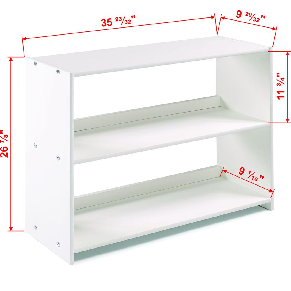 Low Loft Bookcase Shelf White. Picture 1