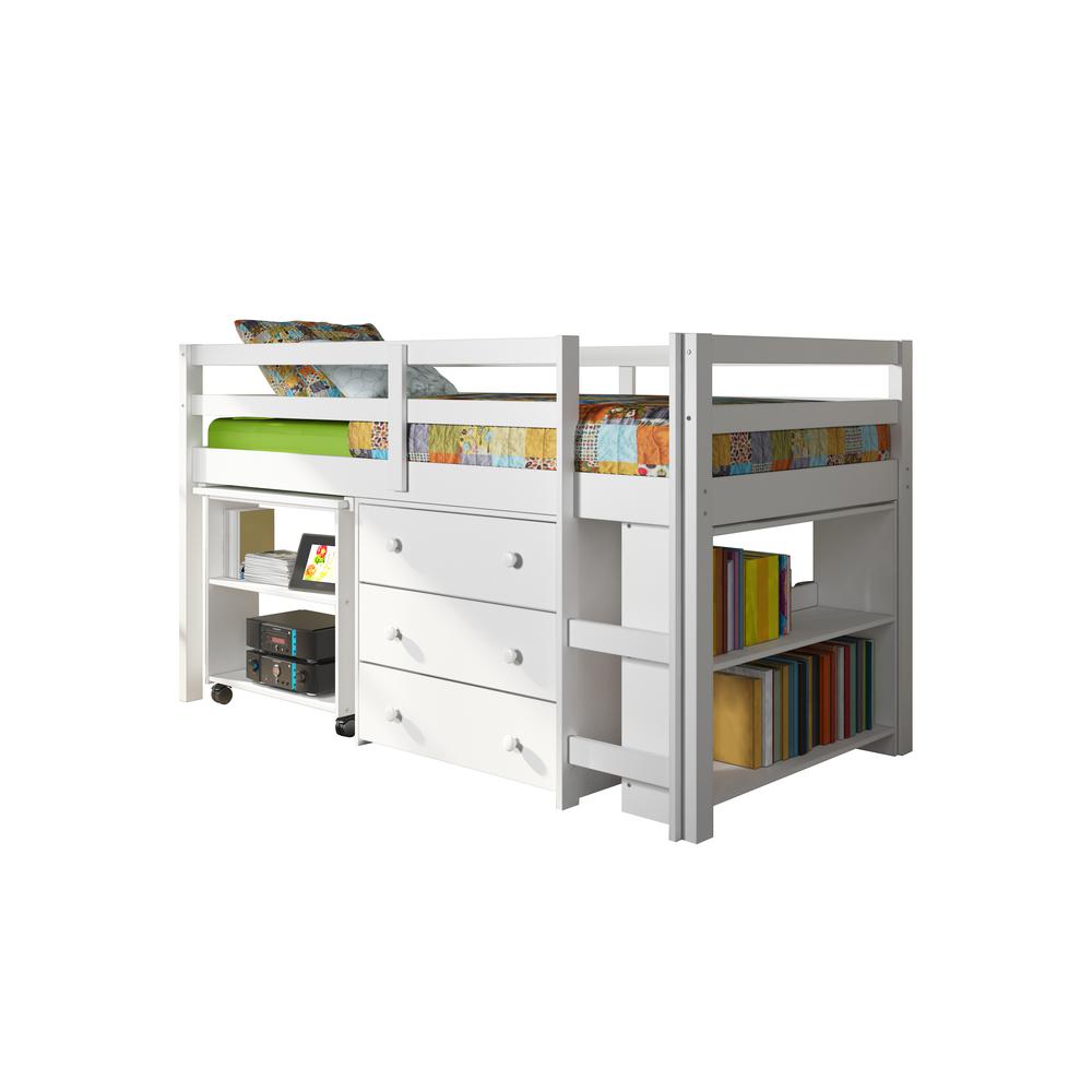 Twin Low Loft Includes Desk, Chest & Bookcase. Picture 4