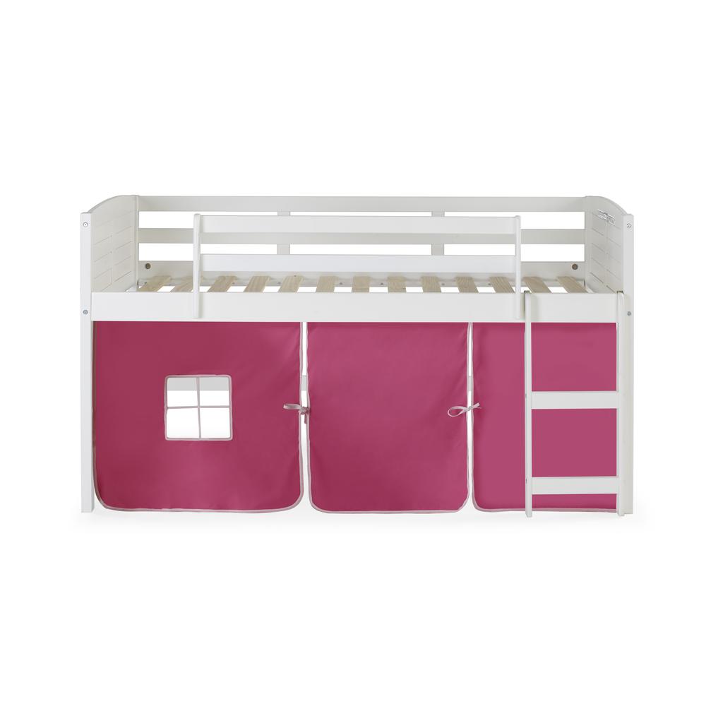 TWIN LOUVER LOW LOFT WHITE W/PINK TENT. Picture 4