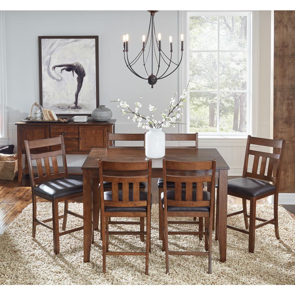Mason 36" - 54" Square Gather Height Dining Table with (1) 18" Butterfly Leaf. Picture 2