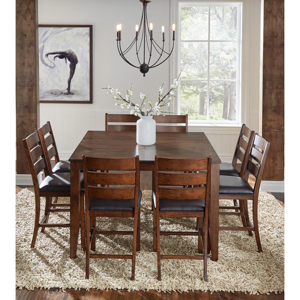 Mason 36" - 54" Square Gather Height Dining Table with (1) 18" Butterfly Leaf. Picture 3