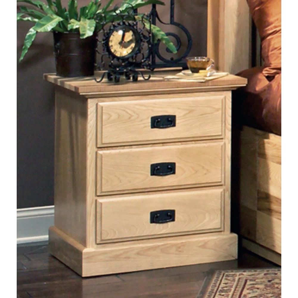 Amish Highlands 3 Drawer Nightstand. Picture 2
