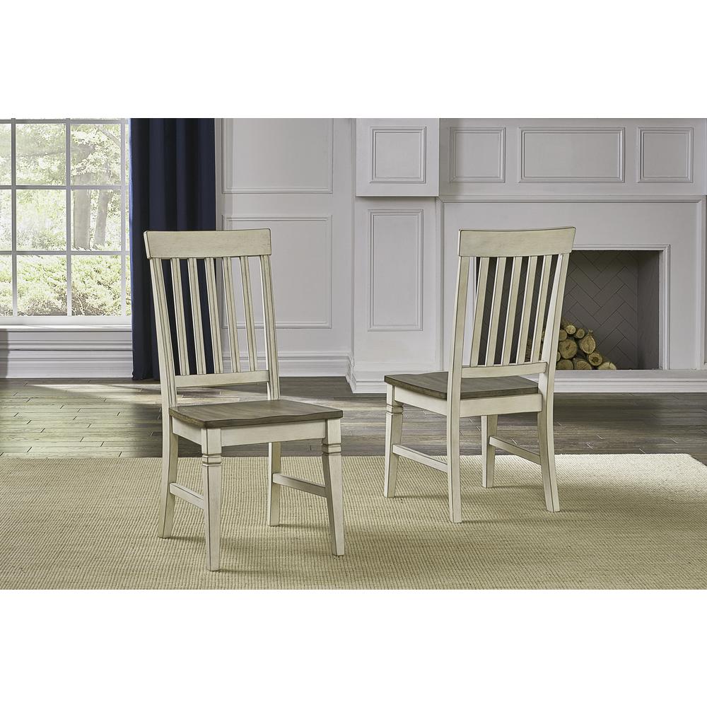 Beacon Slatback Side Chair with Wood Seating,. Picture 1