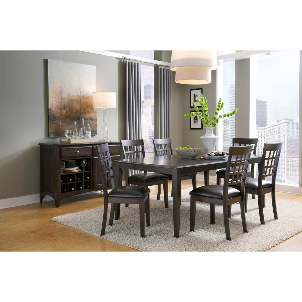 Rectangular Dining Table with 18" Butterfly Leaf, Warm Grey Finish, Belen Kox. Picture 1