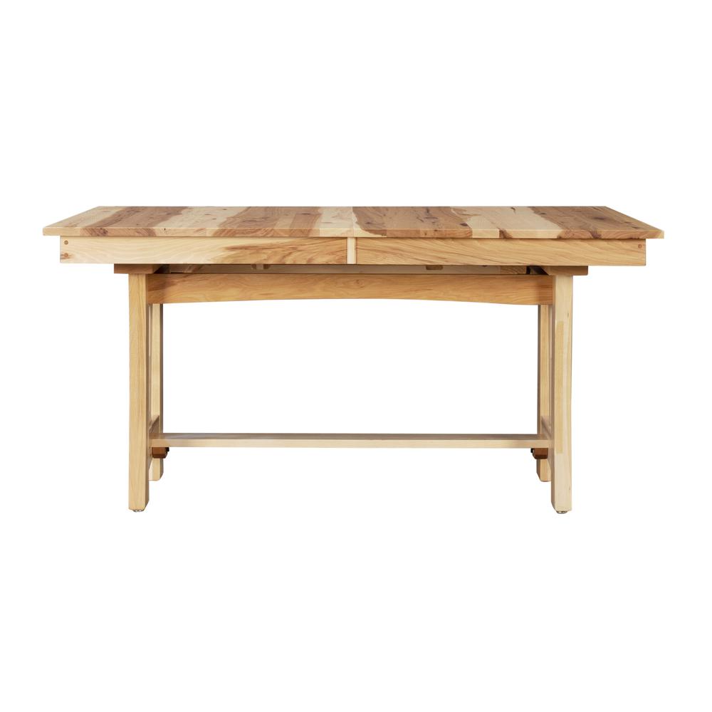 60" - 96" Trestle Table with Two (2) 18" Self-Storing Leaves, Natural Finish. Picture 2
