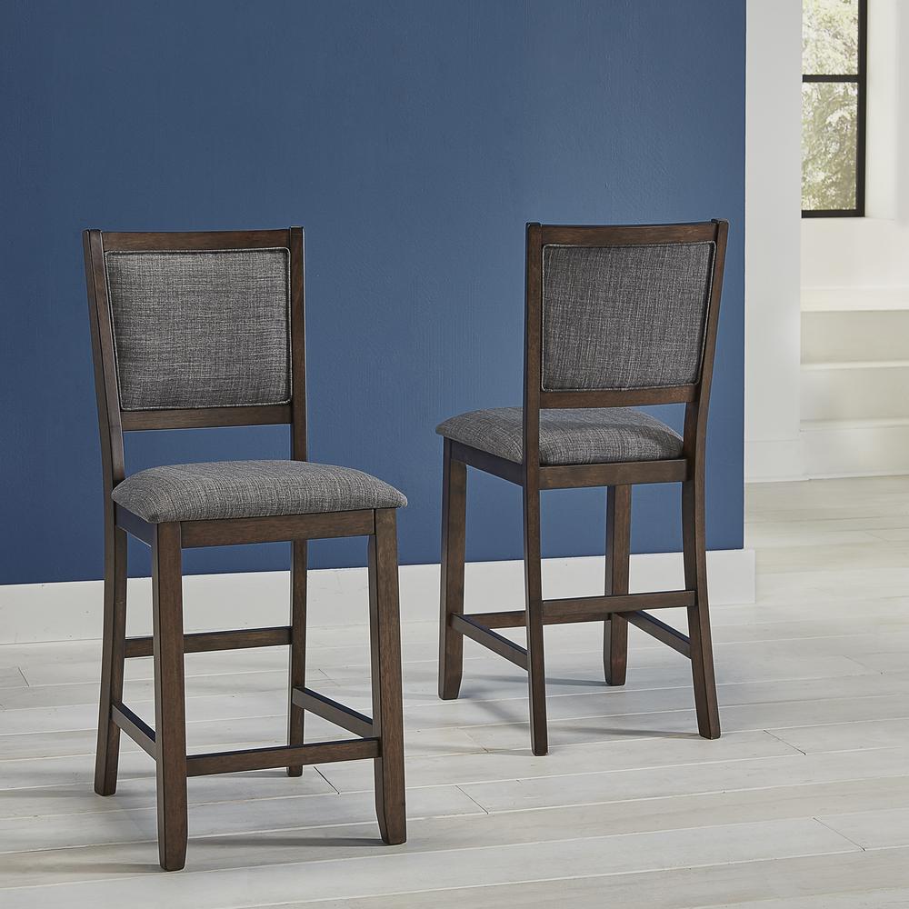 Chesney Upholstered Counter Stool 2 Pack. Picture 2