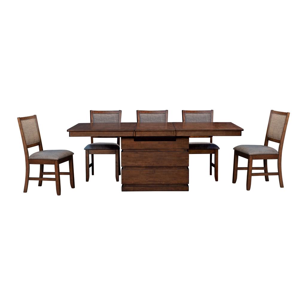 Transitional Storage Dining Table with Butterfly Leaf, 60-78 inch, Belen Kox. Picture 2