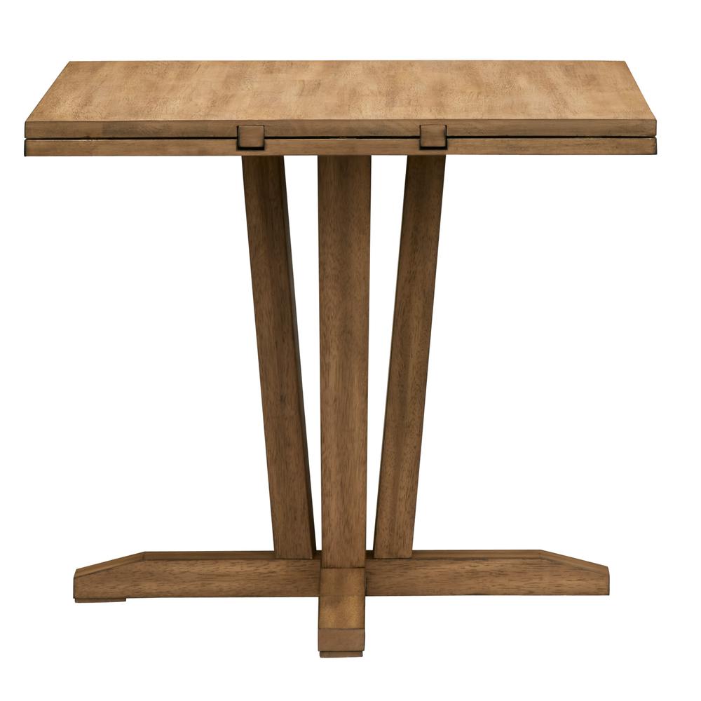 Geo Heights 38.5" - 70" x 38.5" - 70" Drop Leaf Table. Picture 1