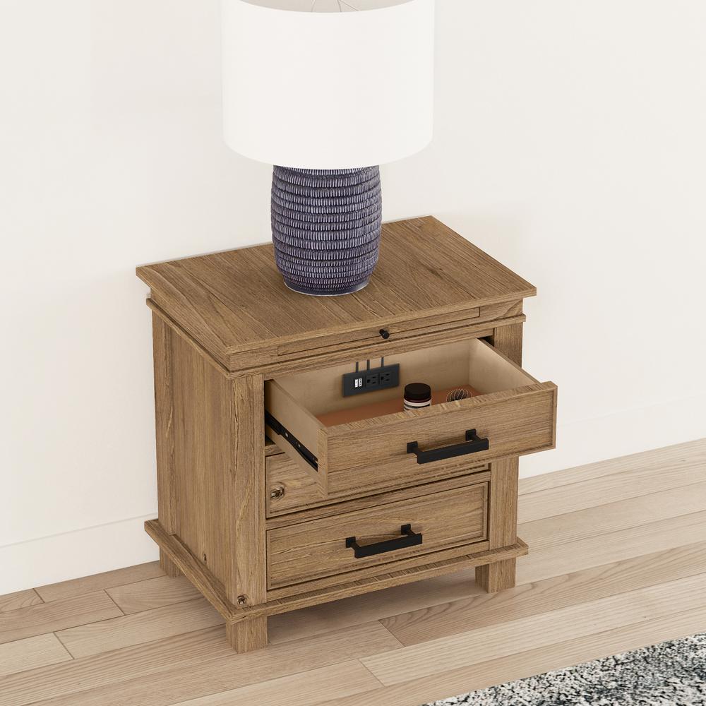 Glacier Point Nightstand, Golden Java Finish. Picture 2