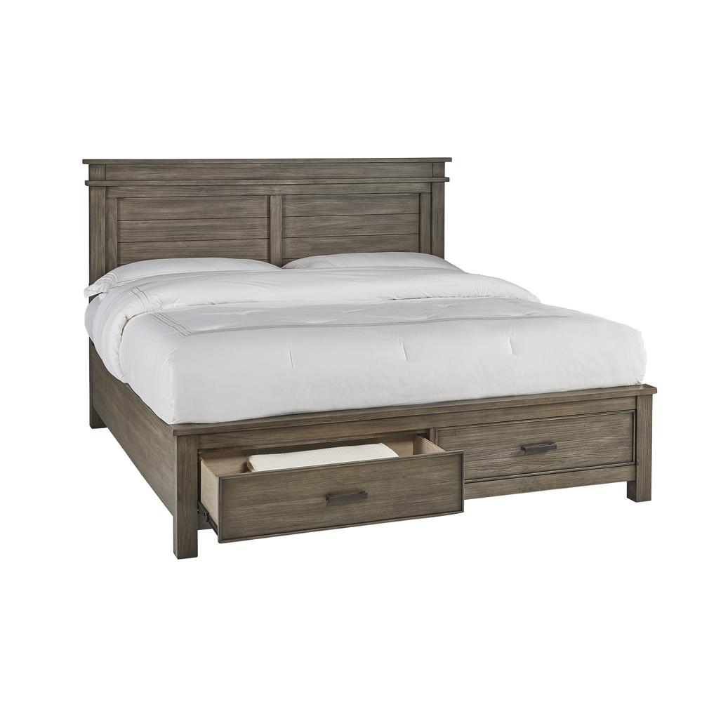 Glacier Point Queen Storage Bed, Greystone Finish. Picture 2