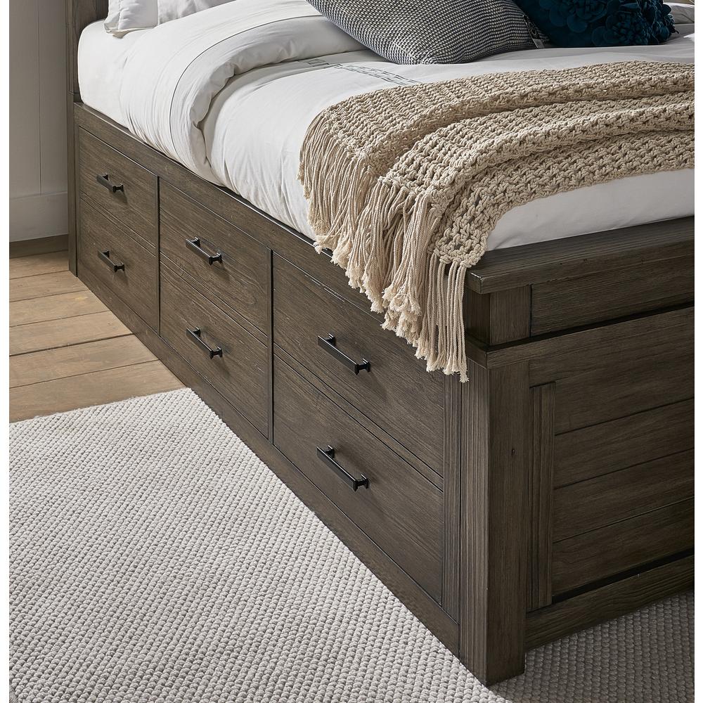 Glacier Point Queen Captains Bed, Greystone Finish. Picture 5