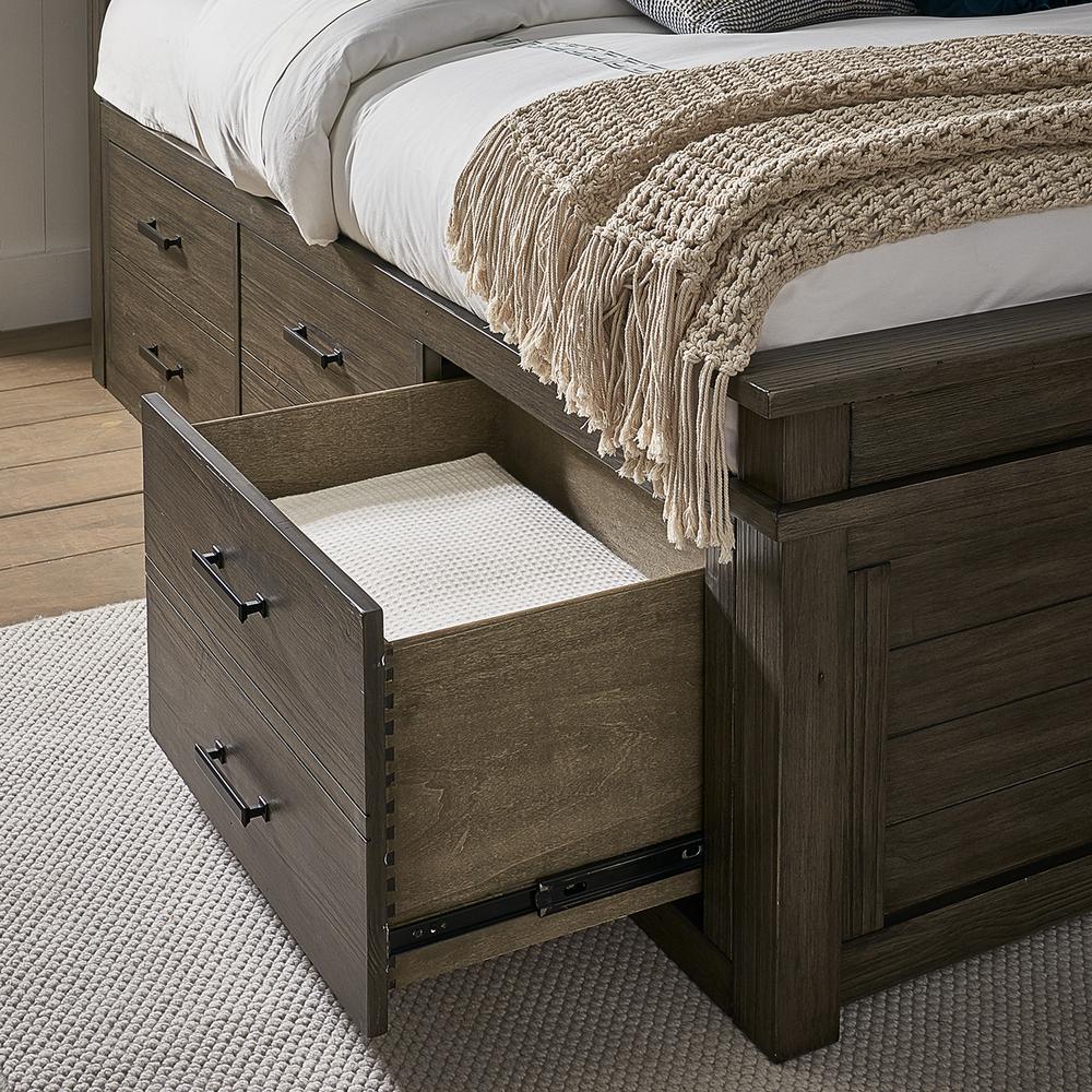 Glacier Point Queen Captains Bed, Greystone Finish. Picture 6
