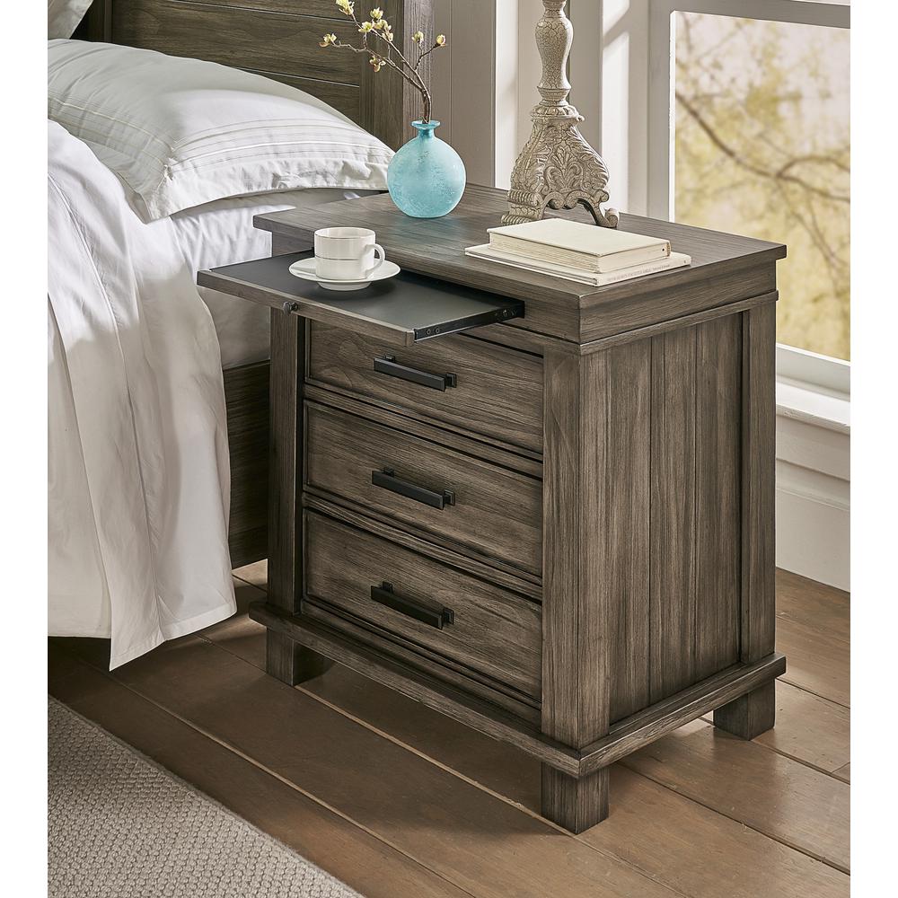 Glacier Point Nightstand, Greystone Finish. Picture 6
