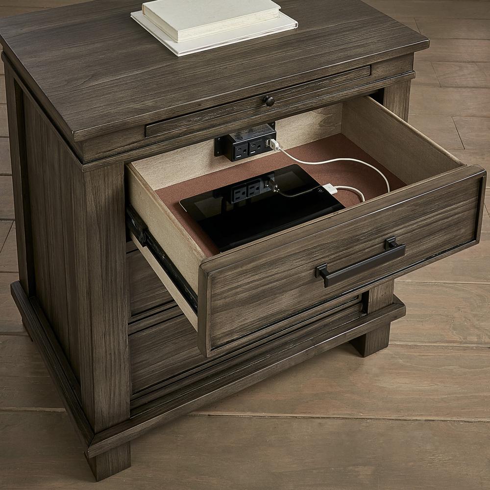 Glacier Point Nightstand, Greystone Finish. Picture 4