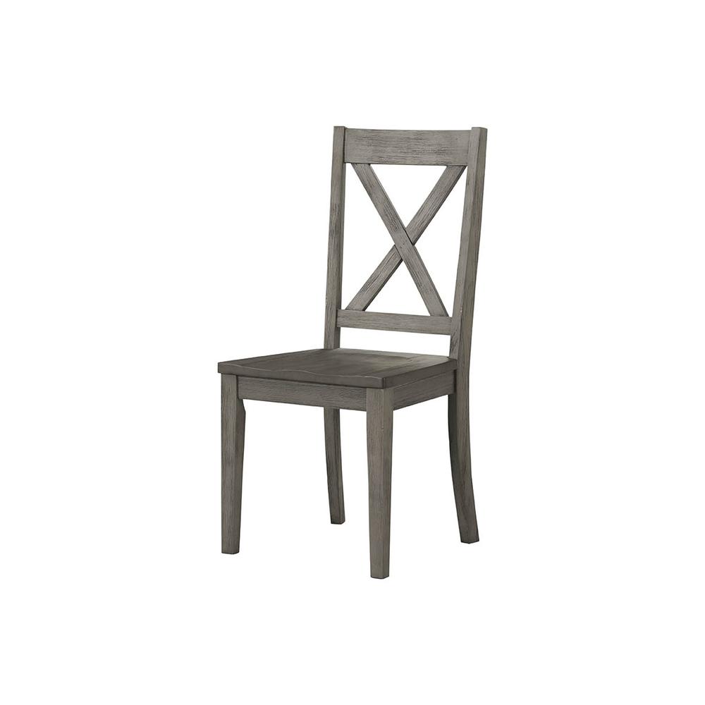 Huron X-Back Side Chair, Distressed Grey Finish. Picture 2