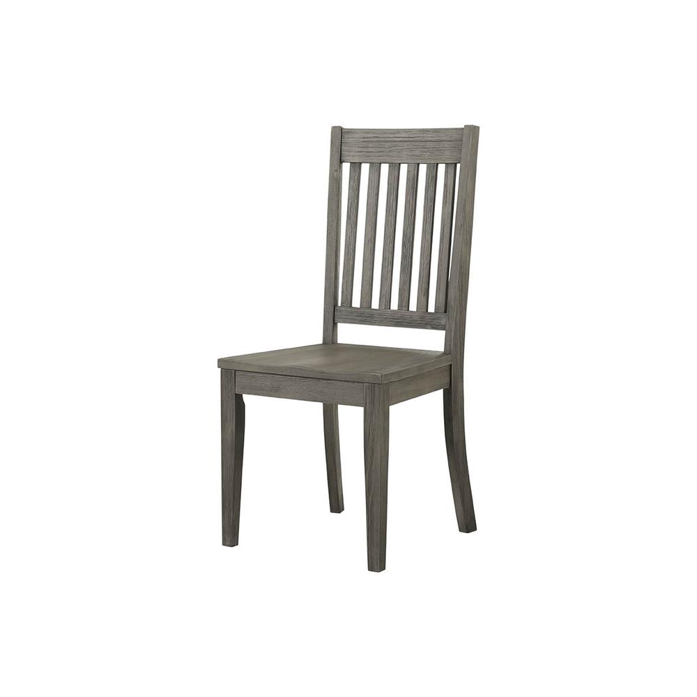 Huron Slatback Side Chair, Distressed Grey Finish. Picture 1
