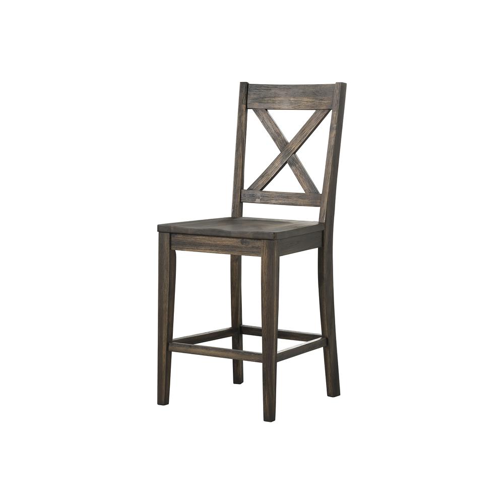 Huron X-Back Barstool, Weathered Russet Finish (Set of 2). Picture 1
