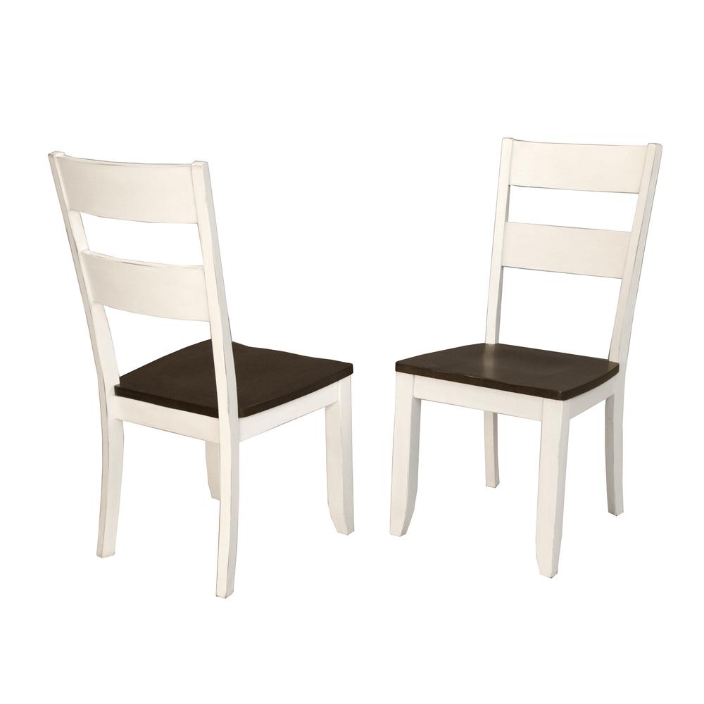 Transitional Cocoa-Chalk Side Chairs (Set of 2), Belen Kox. Picture 1