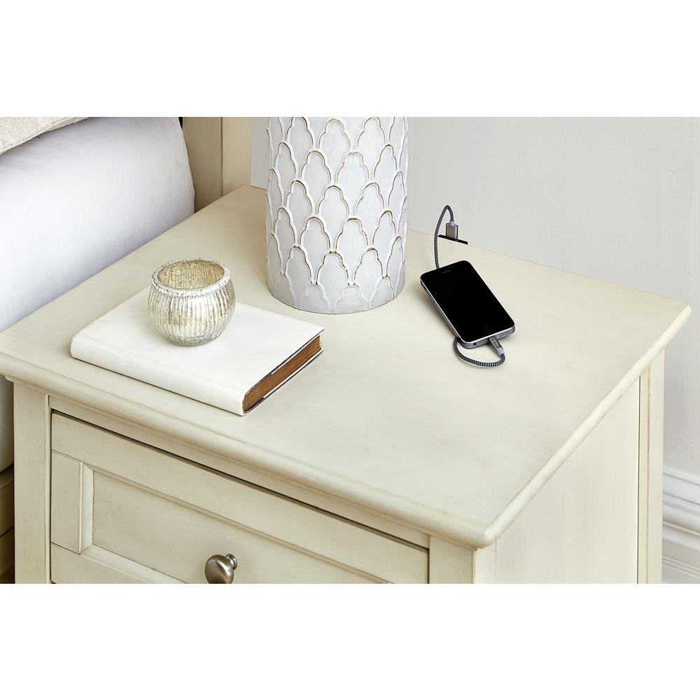 Nightstand, White Linen. Picture 2