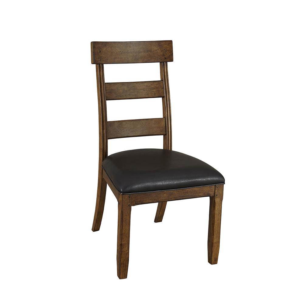 Ozark Ladderback Side Chair, with Upholstered Seat,. Picture 1
