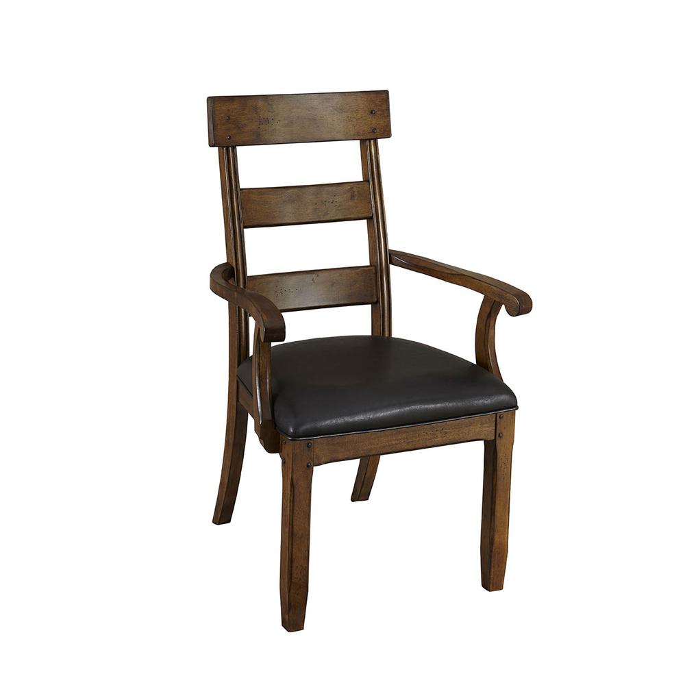 Ozark Ladderback Arm Chair, with Upholstered Seat,. Picture 1