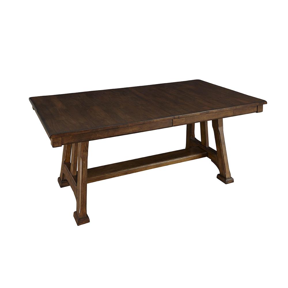Ozark 72" - 92" Trestle Table with (1) 20" Butterfly Leaf. Picture 1