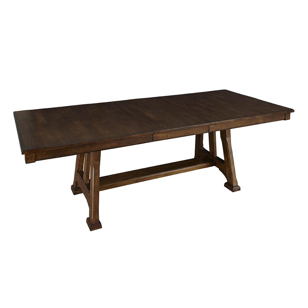 Ozark 72" - 92" Trestle Table with (1) 20" Butterfly Leaf. Picture 2