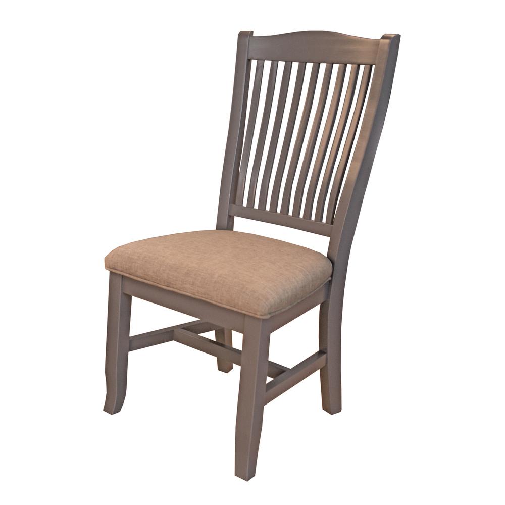 Seaside Pine Slatback Side Chairs with Upholstered Seating (Set of 2), Belen Kox. Picture 1