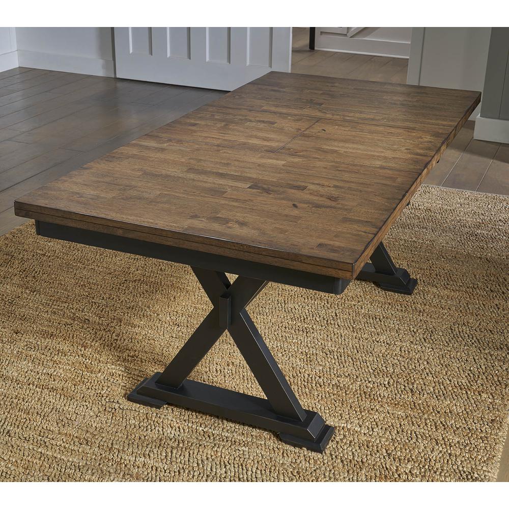 Stormy Ridge 54" - 72" Trestle Table with (1) 18" Butterfly Leaf. Picture 2