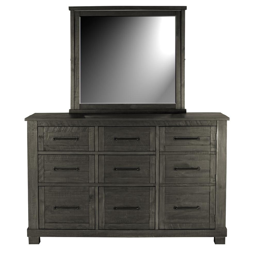 Charcoal Finish Rustic 9-Drawer Dresser, Belen Kox. Picture 1