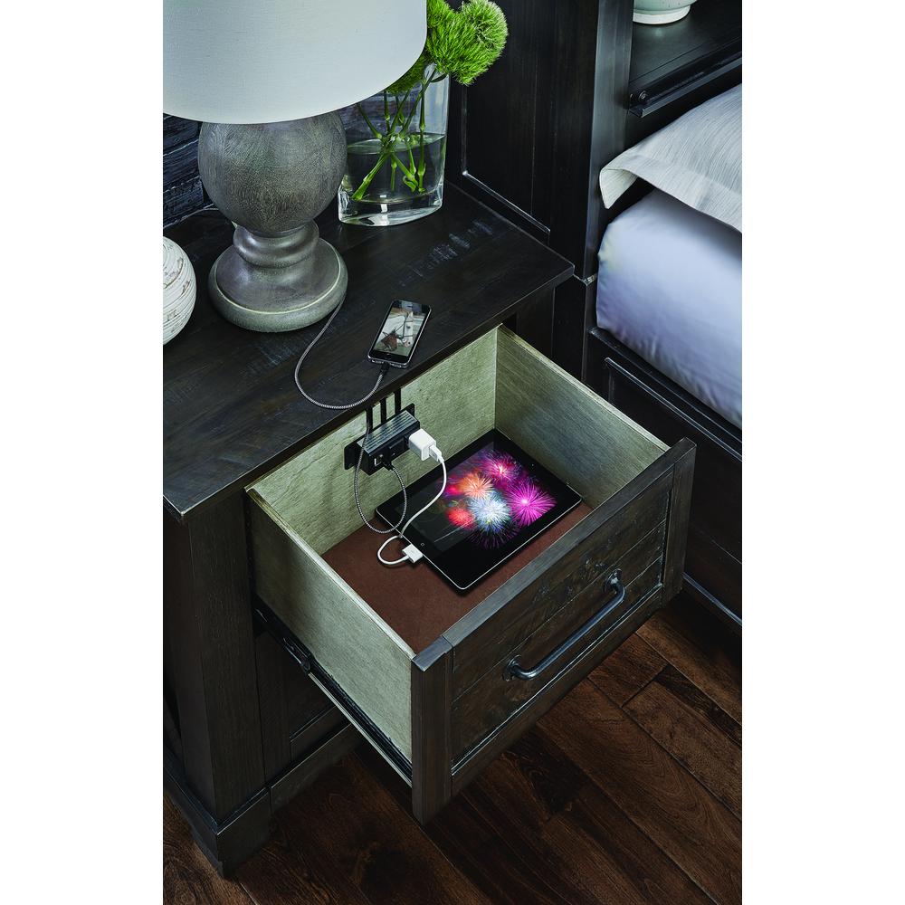 Sun Valley Nightstand, Charcoal Finish. Picture 5