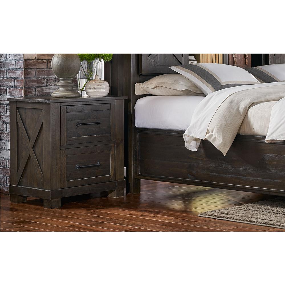 Sun Valley Nightstand, Charcoal Finish. Picture 6