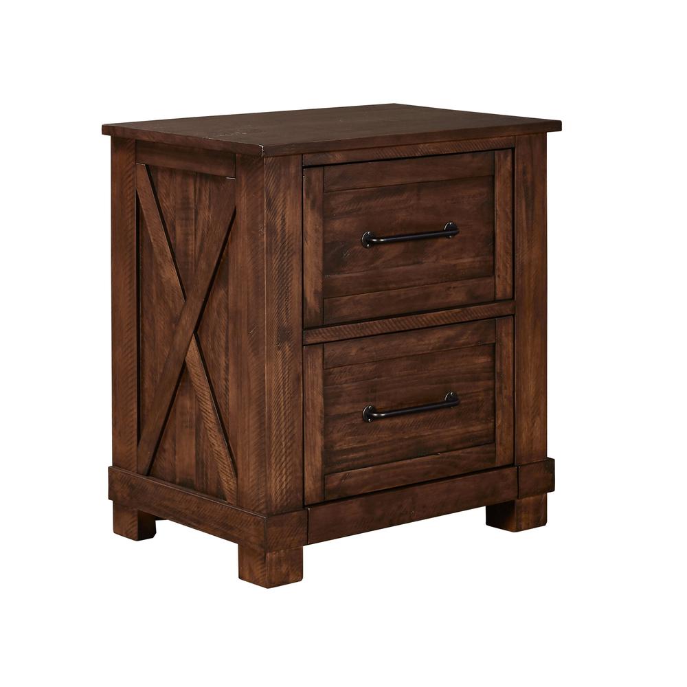 Sun Valley Nightstand, Rustic Timber Finish. Picture 2