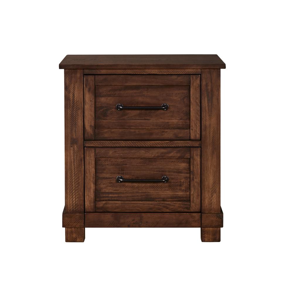 Sun Valley Nightstand, Rustic Timber Finish. Picture 1