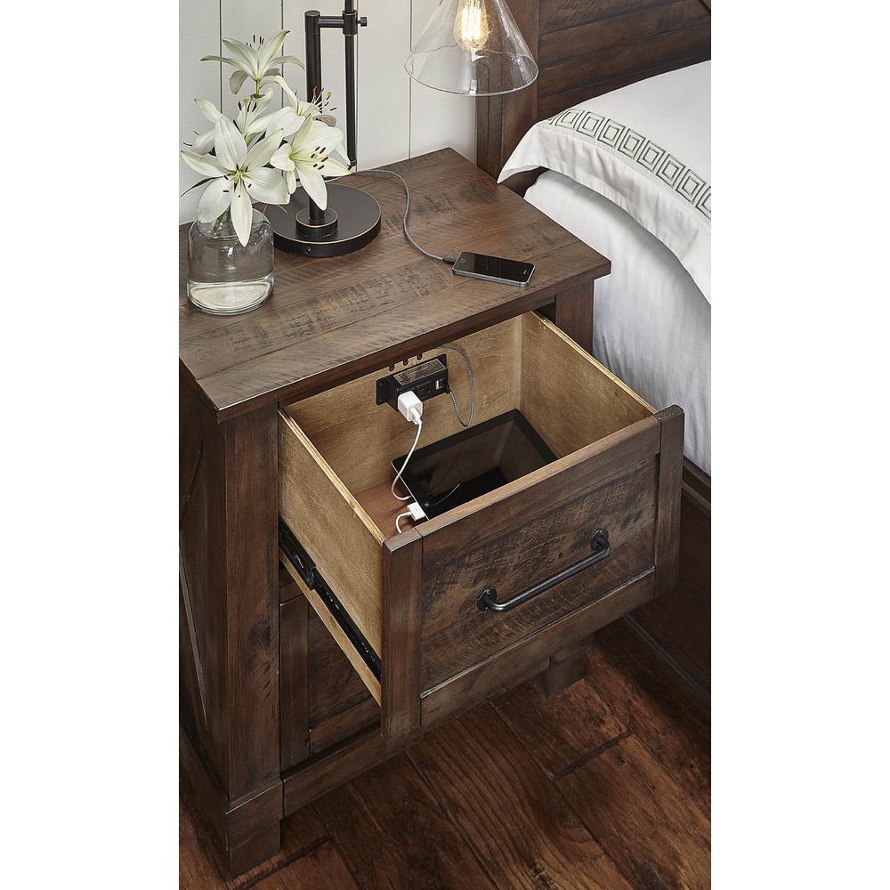 Sun Valley Nightstand, Rustic Timber Finish. Picture 4