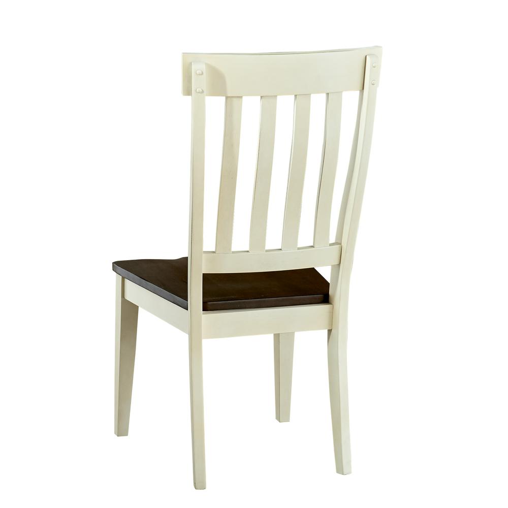 Transitional Two-Tone Slatback Side Chair (Set of 2), Belen Kox. Picture 2
