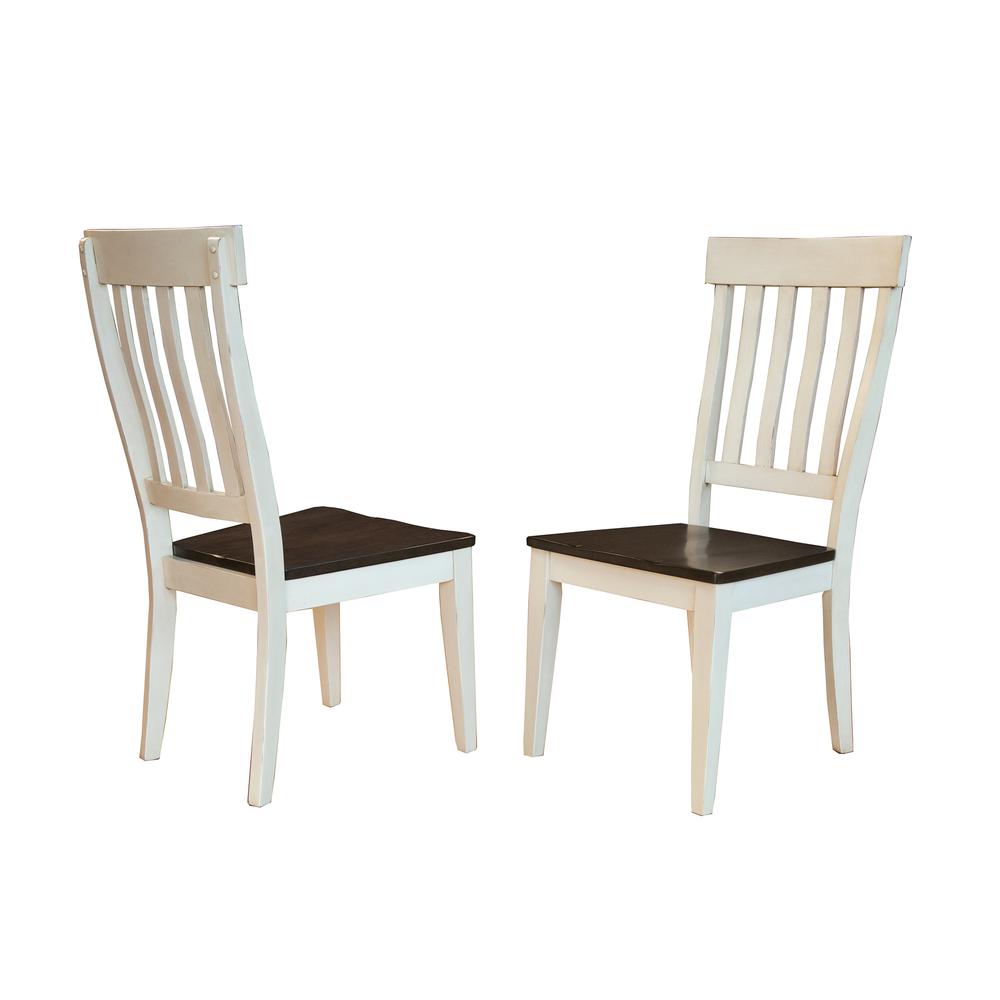 Transitional Two-Tone Slatback Side Chair (Set of 2), Belen Kox. Picture 3