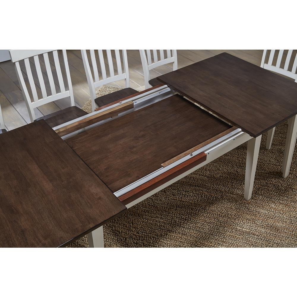 Toluca 60" - 132" Rectangular Leg Table with (3) 24" Self-Storing Leaves. Picture 4