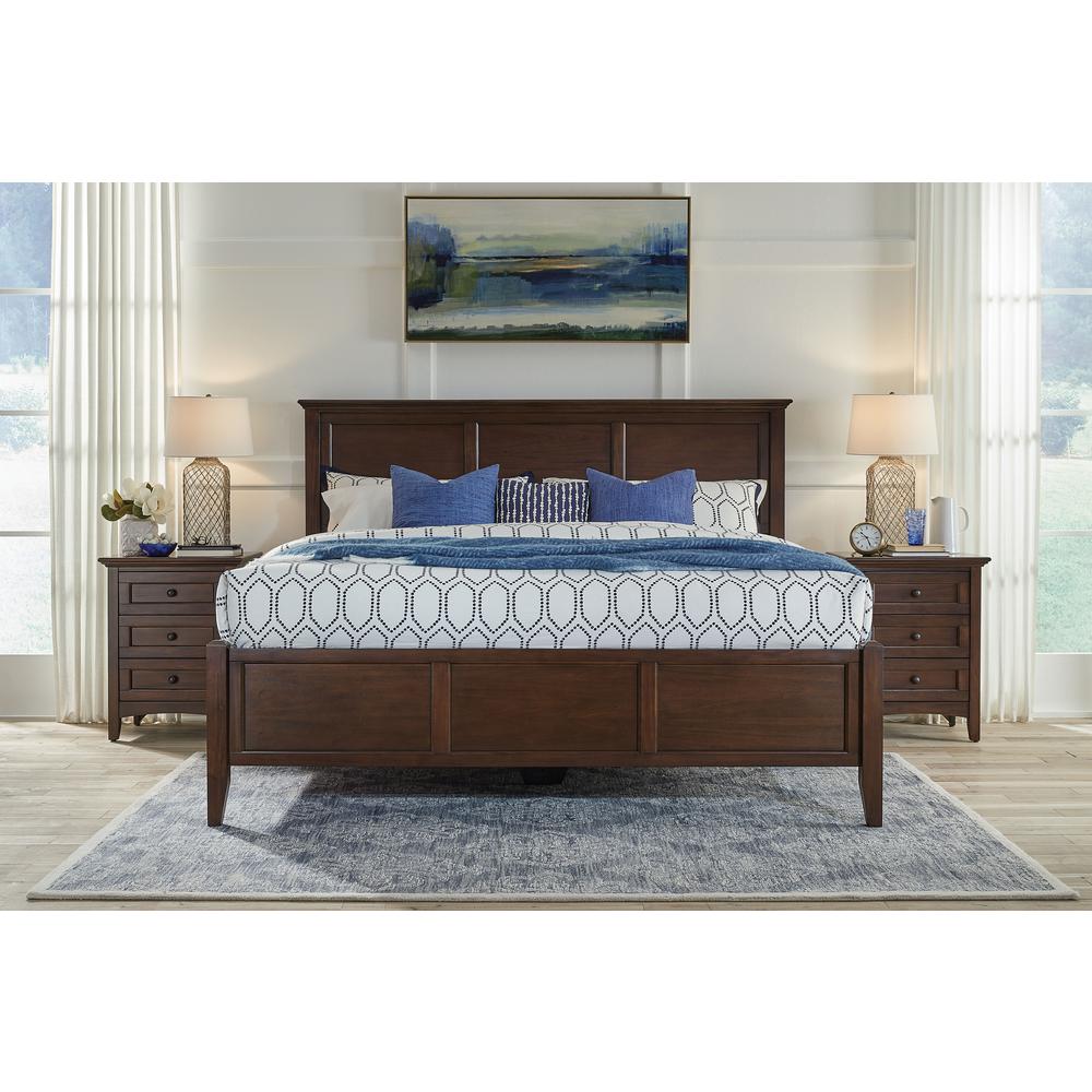Westlake King Storage Bed, Cherry Brown Finish. Picture 2