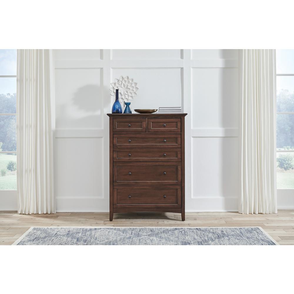 Westlake 6 Drawer Chest, Cherry Brown Finish. Picture 1