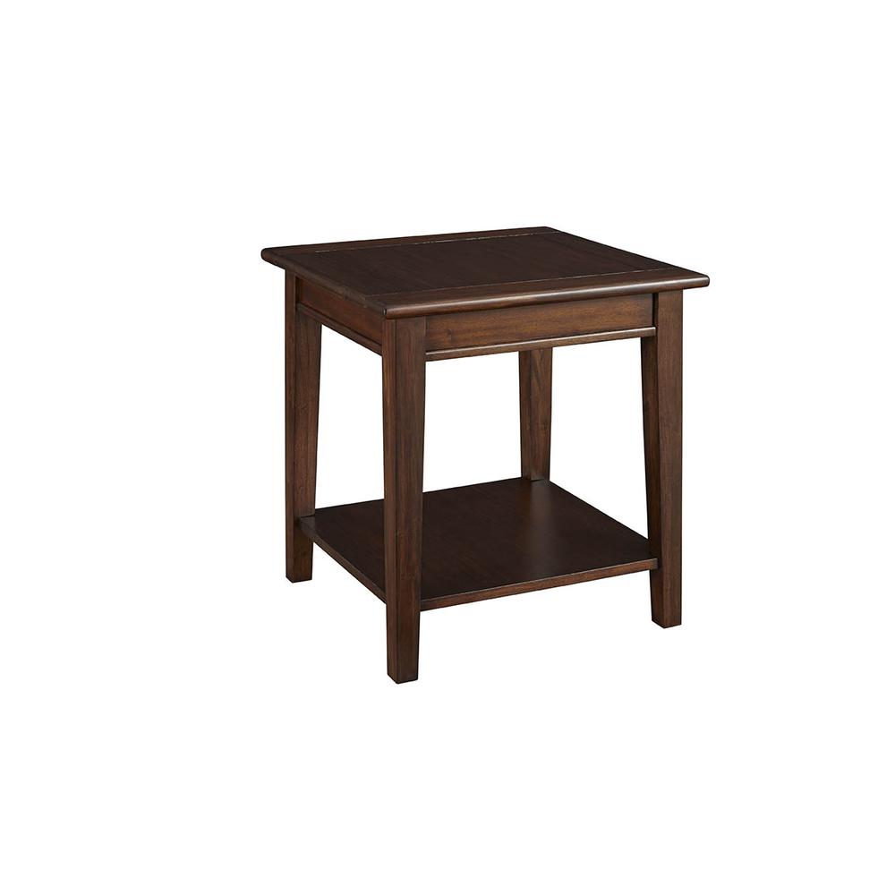 Cherry Brown End Table with Shelf, Belen Kox. Picture 1